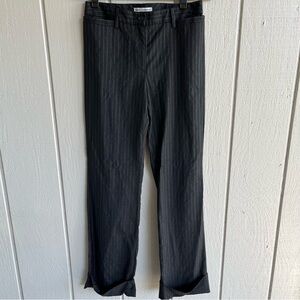 Dolce & Gabbana Women’s Black Pinstripe Wool Trousers Size 42 IT